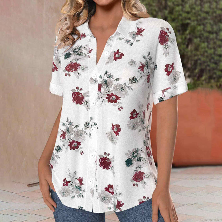 Lunoro - Floral Print Blouse