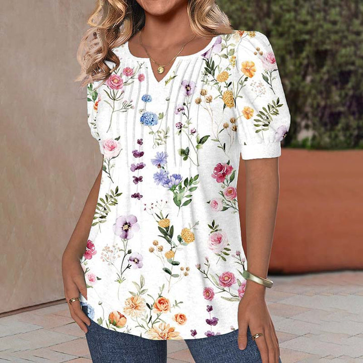 Lunoro - Stylish Floral Print Blouse