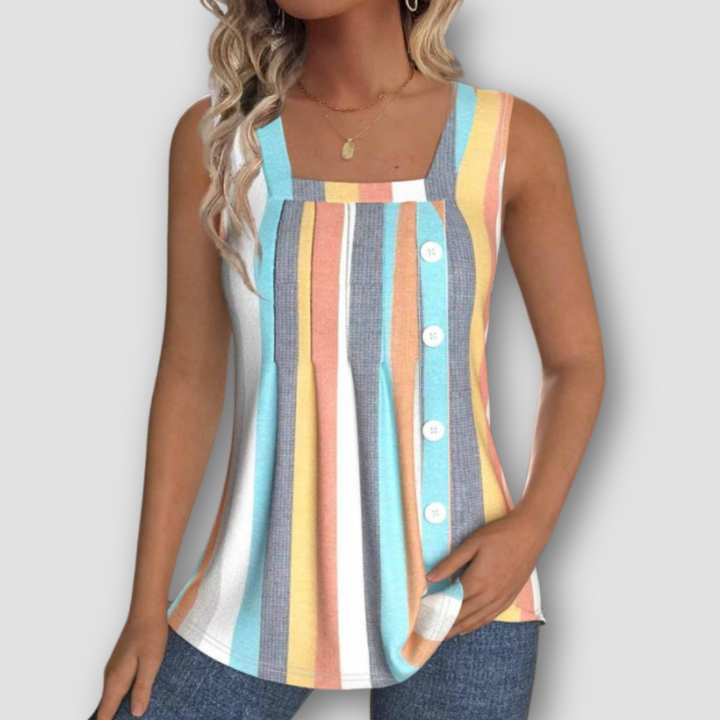 Lunoro - Colorful Striped Tank Top