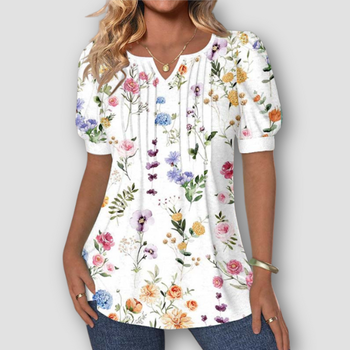 Lunoro - Stylish Floral Print Blouse