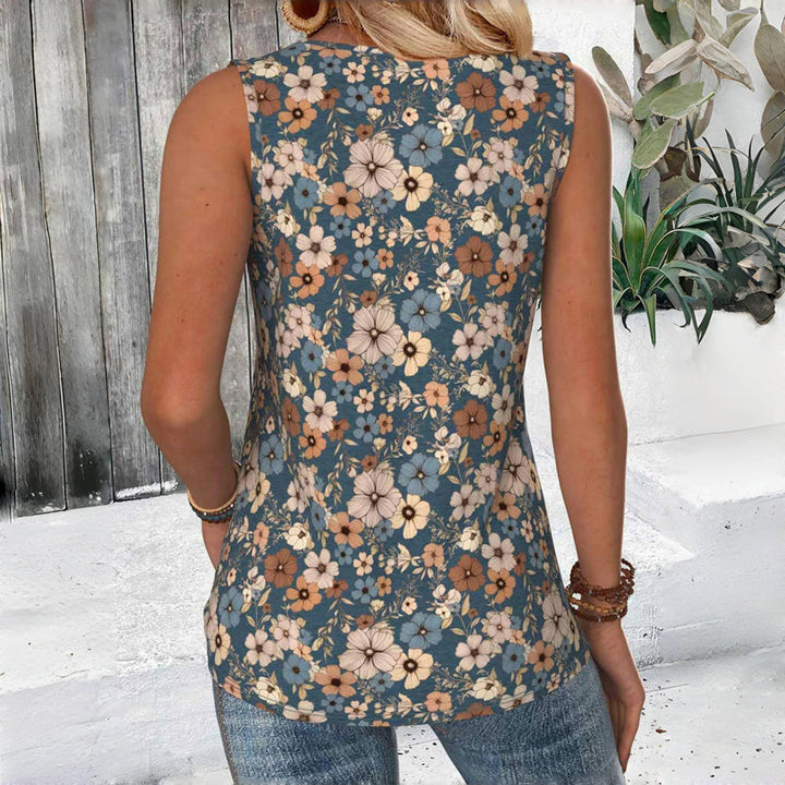 Lunoro - Blomsterprint Tanktop