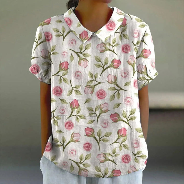 Lunoro - Blouse with Floral Print