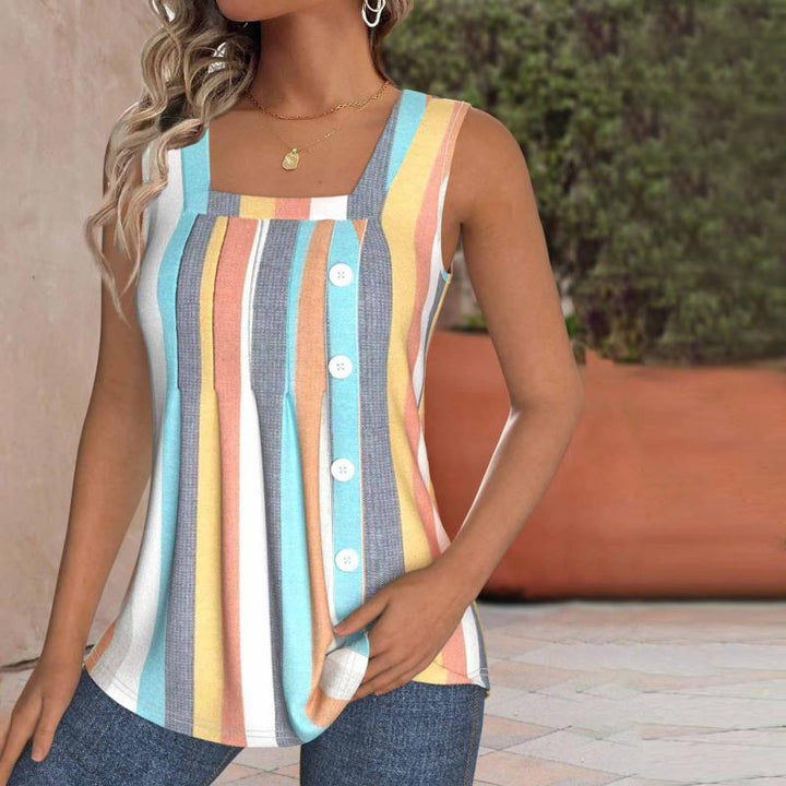 Lunoro - Colorful Striped Tank Top