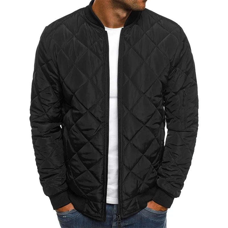 LORENZO | Denim Jacket with Diamond Pattern