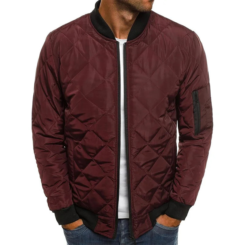 LORENZO | Denim Jacket with Diamond Pattern