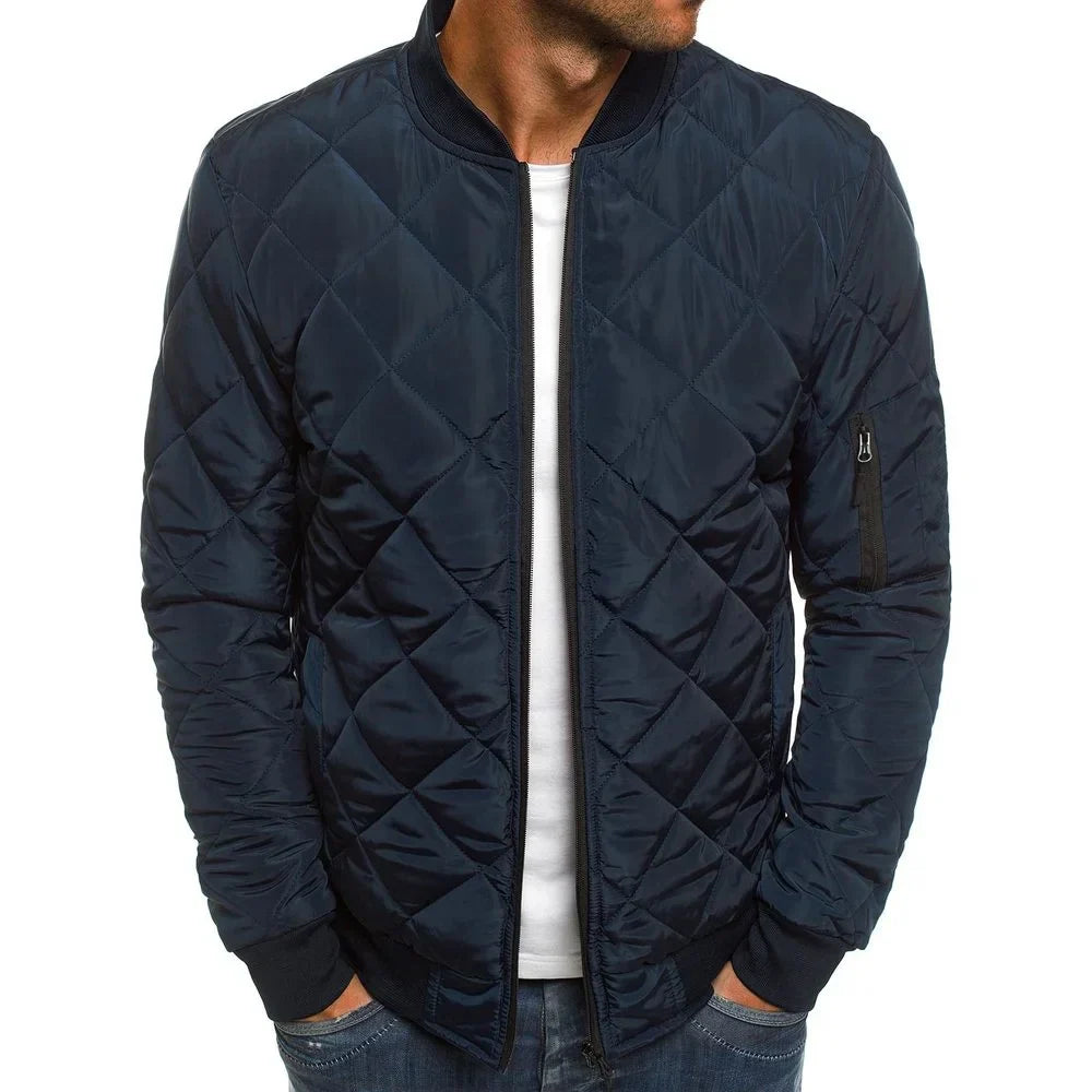 LORENZO | Denim Jacket with Diamond Pattern