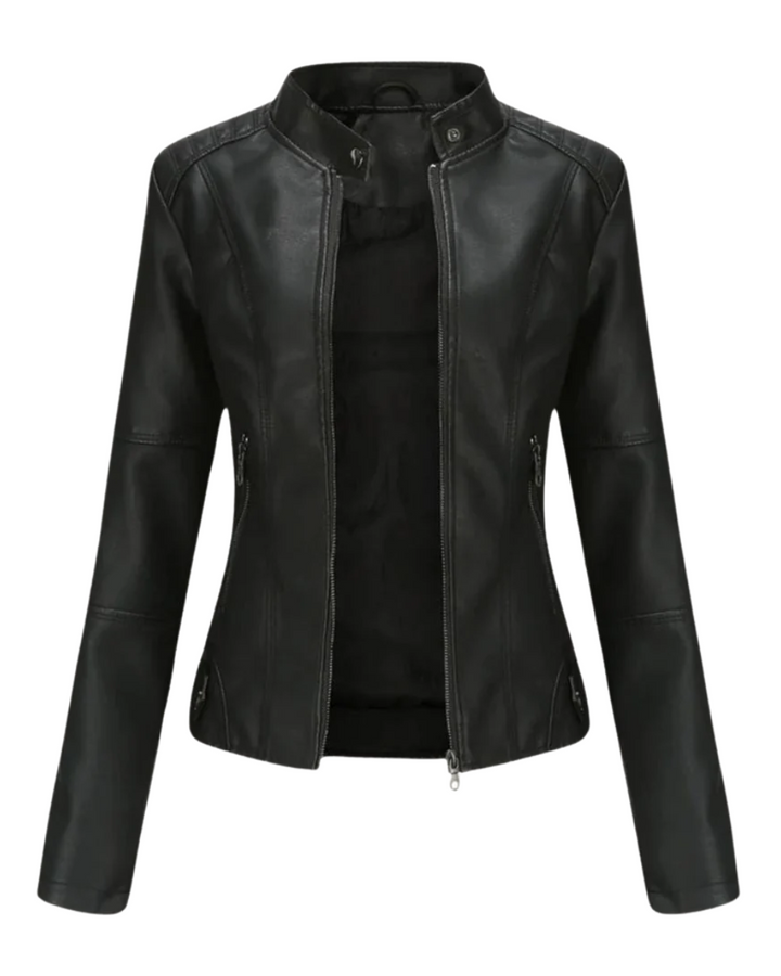 Lessy | Slim Fit Faux Leather Jacket
