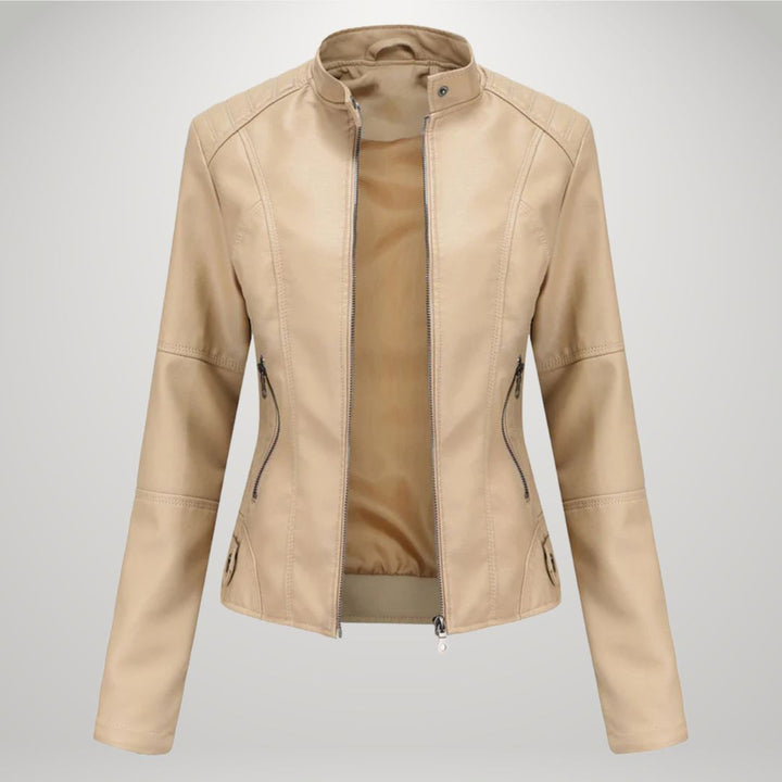Lessy | Slim Fit Faux Leather Jacket
