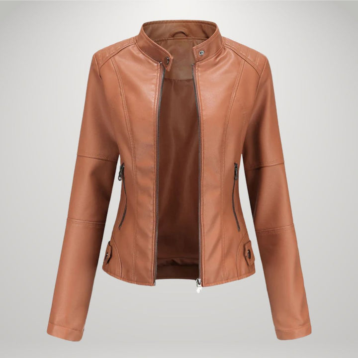 Lessy | Slim Fit Faux Leather Jacket