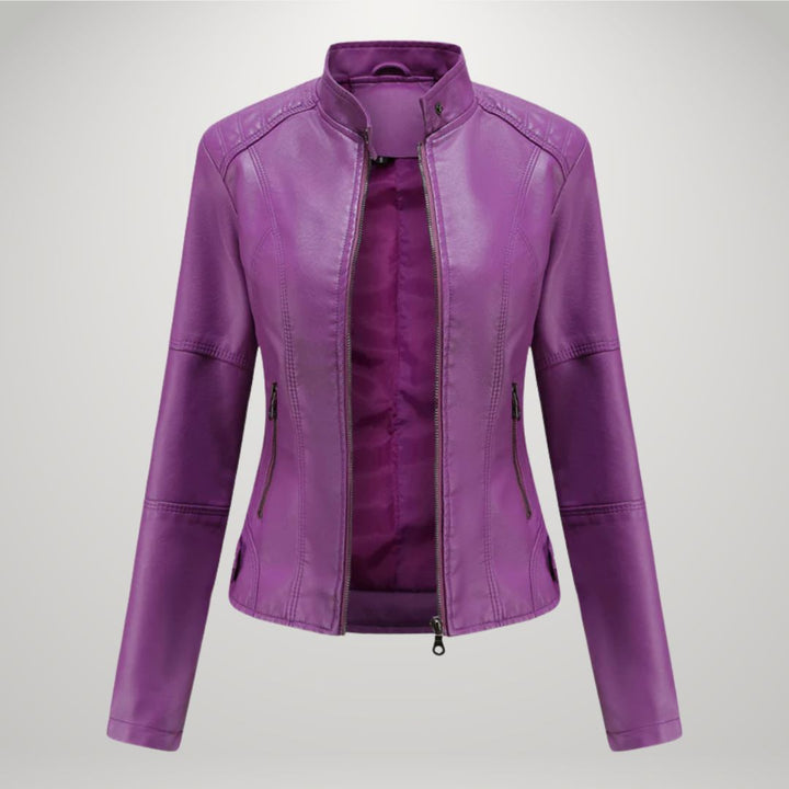 Lessy | Slim Fit Faux Leather Jacket