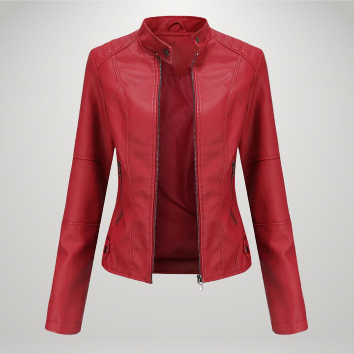 Lessy | Slim Fit Faux Leather Jacket